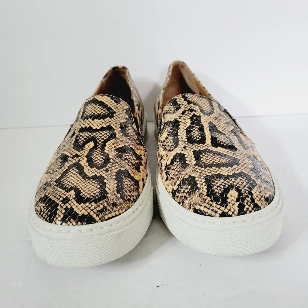 NEW Aquatalia Slip On Loafers Python Leather Snake Shoe Size 7.5